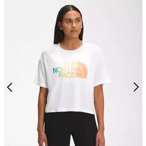 The North Face XL half dome logo crop tee